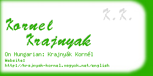 kornel krajnyak business card